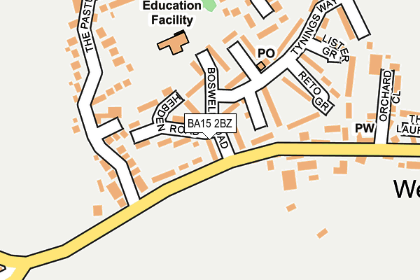 BA15 2BZ map - OS OpenMap – Local (Ordnance Survey) BA15 2BZ map - OS OpenMap – Local (Ordnance Survey)