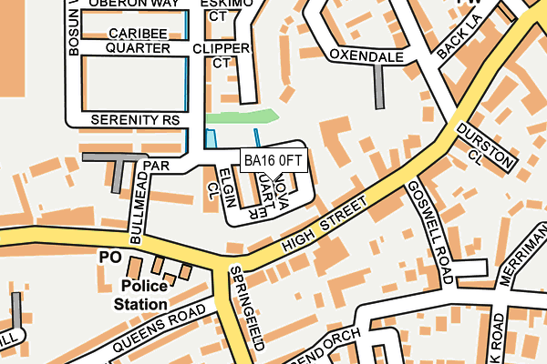BA16 0FT map - OS OpenMap – Local (Ordnance Survey)