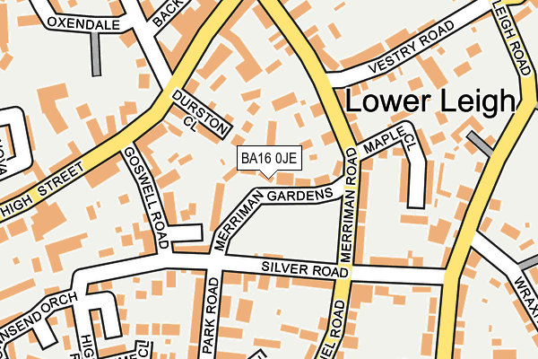 BA16 0JE map - OS OpenMap – Local (Ordnance Survey) BA16 0JE map - OS OpenMap – Local (Ordnance Survey)