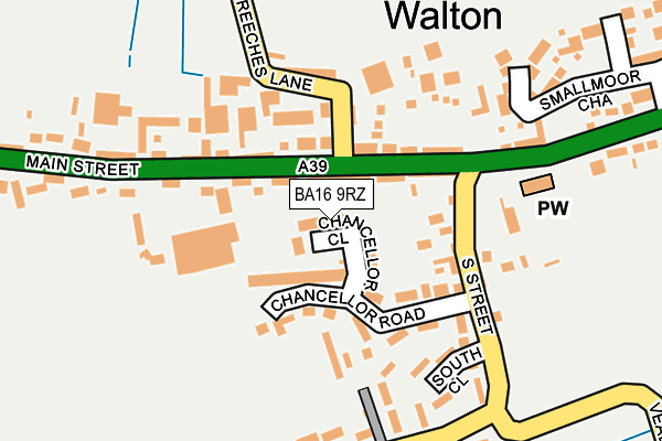 BA16 9RZ map - OS OpenMap – Local (Ordnance Survey) BA16 9RZ map - OS OpenMap – Local (Ordnance Survey)