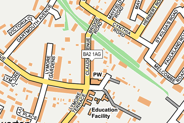 BA2 1AG map - OS OpenMap – Local (Ordnance Survey) BA2 1AG map - OS OpenMap – Local (Ordnance Survey)