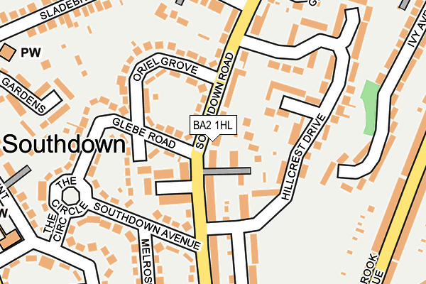 BA2 1HL map - OS OpenMap – Local (Ordnance Survey) BA2 1HL map - OS OpenMap – Local (Ordnance Survey)