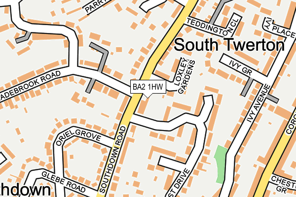 BA2 1HW map - OS OpenMap – Local (Ordnance Survey) BA2 1HW map - OS OpenMap – Local (Ordnance Survey)
