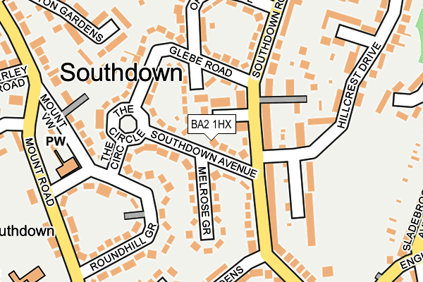 BA2 1HX map - OS OpenMap – Local (Ordnance Survey) BA2 1HX map - OS OpenMap – Local (Ordnance Survey)