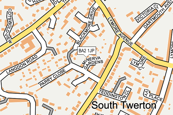 BA2 1JP map - OS OpenMap – Local (Ordnance Survey) BA2 1JP map - OS OpenMap – Local (Ordnance Survey)