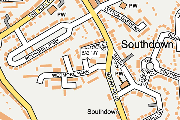 BA2 1JY map - OS OpenMap – Local (Ordnance Survey) BA2 1JY map - OS OpenMap – Local (Ordnance Survey)