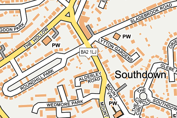 BA2 1LJ map - OS OpenMap – Local (Ordnance Survey) BA2 1LJ map - OS OpenMap – Local (Ordnance Survey)