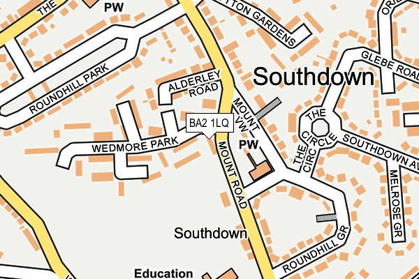 BA2 1LQ map - OS OpenMap – Local (Ordnance Survey) BA2 1LQ map - OS OpenMap – Local (Ordnance Survey)