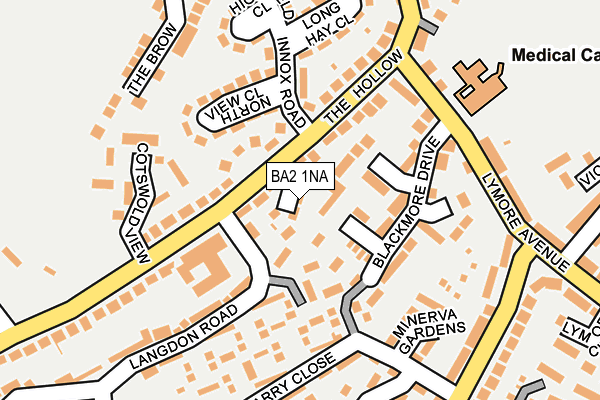 BA2 1NA map - OS OpenMap – Local (Ordnance Survey) BA2 1NA map - OS OpenMap – Local (Ordnance Survey)