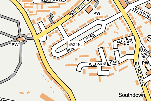 BA2 1NL map - OS OpenMap – Local (Ordnance Survey) BA2 1NL map - OS OpenMap – Local (Ordnance Survey)