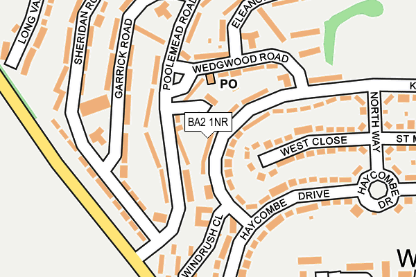BA2 1NR map - OS OpenMap – Local (Ordnance Survey) BA2 1NR map - OS OpenMap – Local (Ordnance Survey)