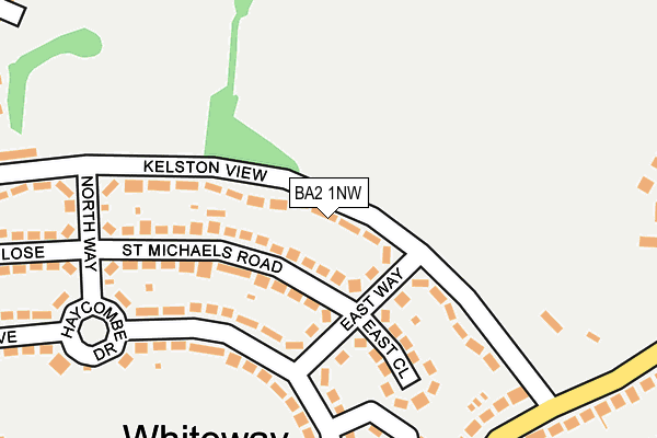 BA2 1NW map - OS OpenMap – Local (Ordnance Survey) BA2 1NW map - OS OpenMap – Local (Ordnance Survey)