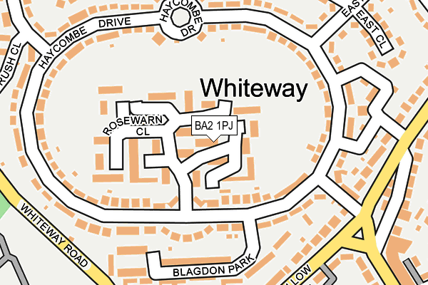 BA2 1PJ map - OS OpenMap – Local (Ordnance Survey) BA2 1PJ map - OS OpenMap – Local (Ordnance Survey)