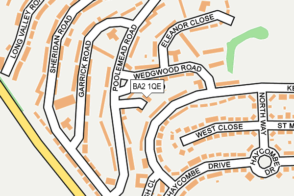 BA2 1QE map - OS OpenMap – Local (Ordnance Survey) BA2 1QE map - OS OpenMap – Local (Ordnance Survey)