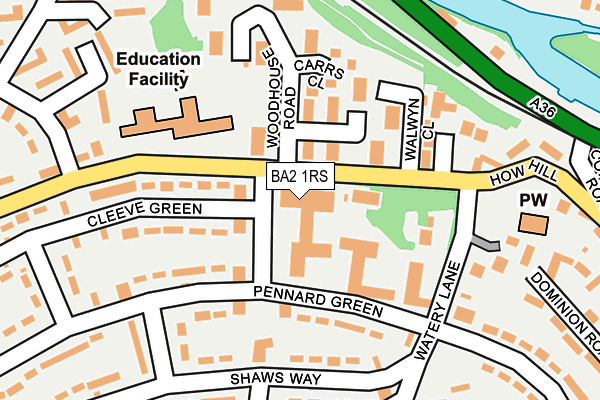BA2 1RS map - OS OpenMap – Local (Ordnance Survey) BA2 1RS map - OS OpenMap – Local (Ordnance Survey)