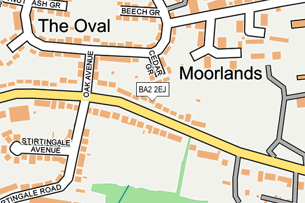 BA2 2EJ map - OS OpenMap – Local (Ordnance Survey) BA2 2EJ map - OS OpenMap – Local (Ordnance Survey)