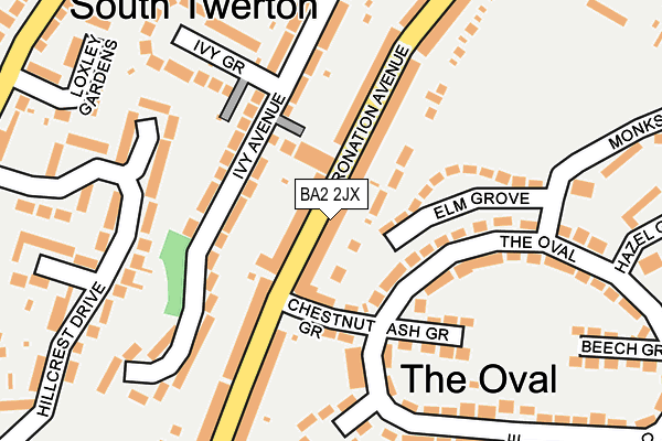 BA2 2JX map - OS OpenMap – Local (Ordnance Survey) BA2 2JX map - OS OpenMap – Local (Ordnance Survey)