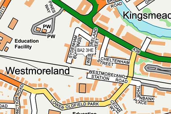 BA2 3HE map - OS OpenMap – Local (Ordnance Survey) BA2 3HE map - OS OpenMap – Local (Ordnance Survey)