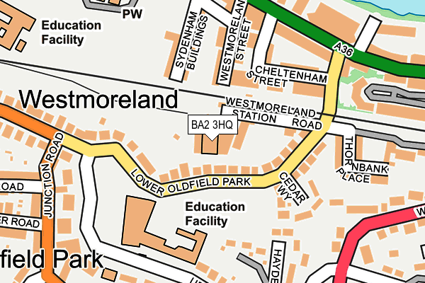 BA2 3HQ map - OS OpenMap – Local (Ordnance Survey) BA2 3HQ map - OS OpenMap – Local (Ordnance Survey)