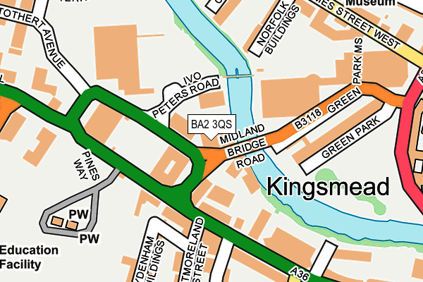 BA2 3QS map - OS OpenMap – Local (Ordnance Survey) BA2 3QS map - OS OpenMap – Local (Ordnance Survey)