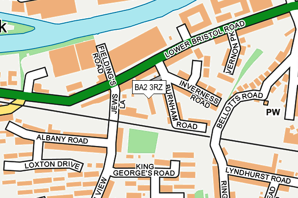 BA2 3RZ map - OS OpenMap – Local (Ordnance Survey) BA2 3RZ map - OS OpenMap – Local (Ordnance Survey)