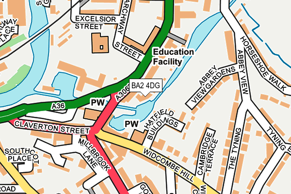 BA2 4DG map - OS OpenMap – Local (Ordnance Survey) BA2 4DG map - OS OpenMap – Local (Ordnance Survey)
