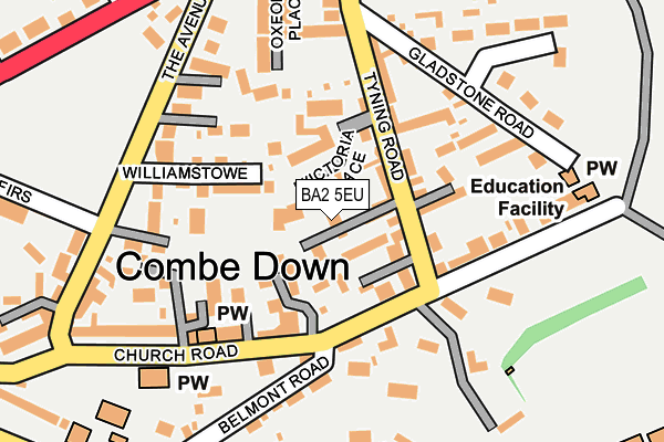 BA2 5EU map - OS OpenMap – Local (Ordnance Survey)