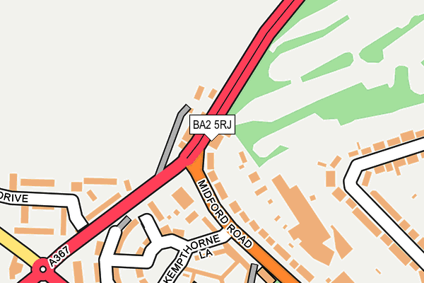 BA2 5RJ map - OS OpenMap – Local (Ordnance Survey) BA2 5RJ map - OS OpenMap – Local (Ordnance Survey)