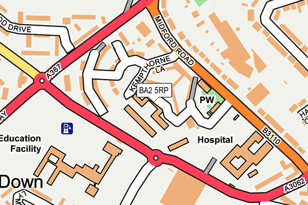 BA2 5RP map - OS OpenMap – Local (Ordnance Survey) BA2 5RP map - OS OpenMap – Local (Ordnance Survey)