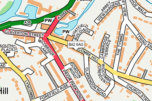 BA2 6AG map - OS OpenMap – Local (Ordnance Survey)