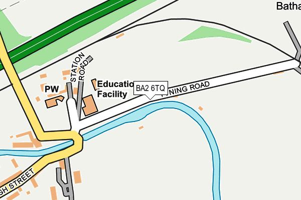 BA2 6TQ map - OS OpenMap – Local (Ordnance Survey)