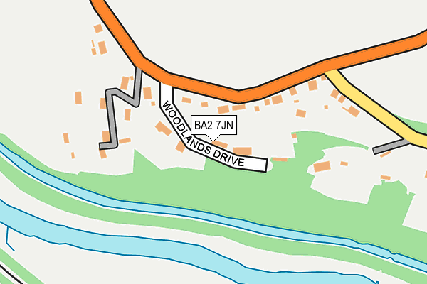 BA2 7JN map - OS OpenMap – Local (Ordnance Survey) BA2 7JN map - OS OpenMap – Local (Ordnance Survey)