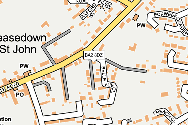 BA2 8DZ map - OS OpenMap – Local (Ordnance Survey) BA2 8DZ map - OS OpenMap – Local (Ordnance Survey)