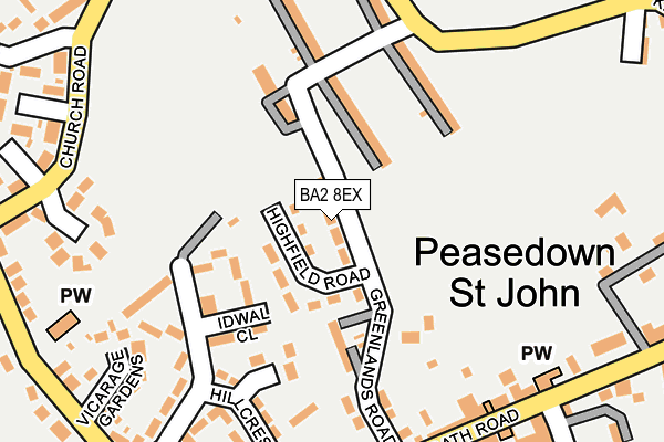 BA2 8EX map - OS OpenMap – Local (Ordnance Survey) BA2 8EX map - OS OpenMap – Local (Ordnance Survey)