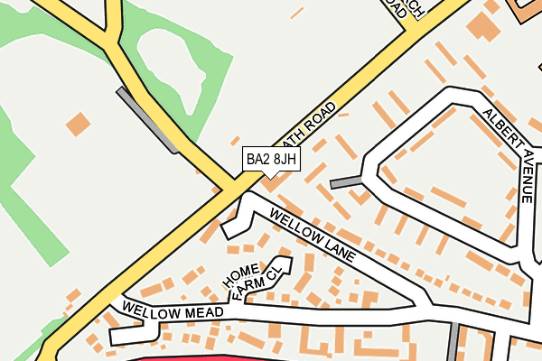 BA2 8JH map - OS OpenMap – Local (Ordnance Survey) BA2 8JH map - OS OpenMap – Local (Ordnance Survey)