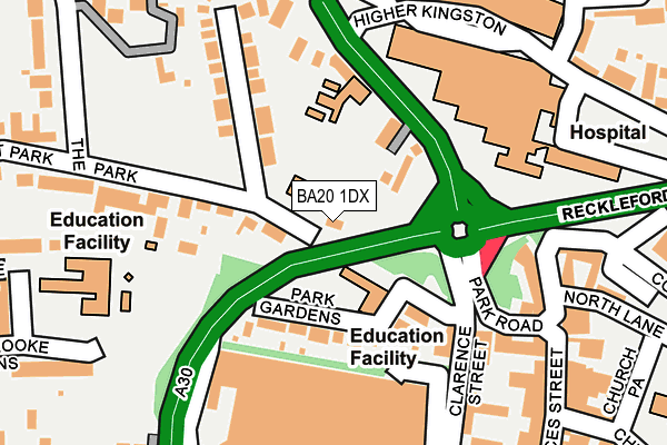 BA20 1DX map - OS OpenMap – Local (Ordnance Survey) BA20 1DX map - OS OpenMap – Local (Ordnance Survey)