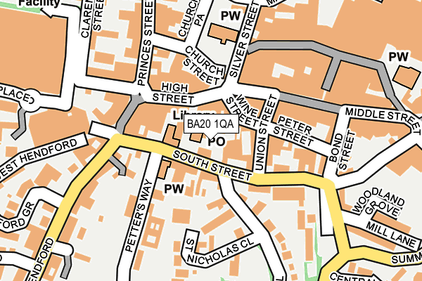 BA20 1QA map - OS OpenMap – Local (Ordnance Survey) BA20 1QA map - OS OpenMap – Local (Ordnance Survey)