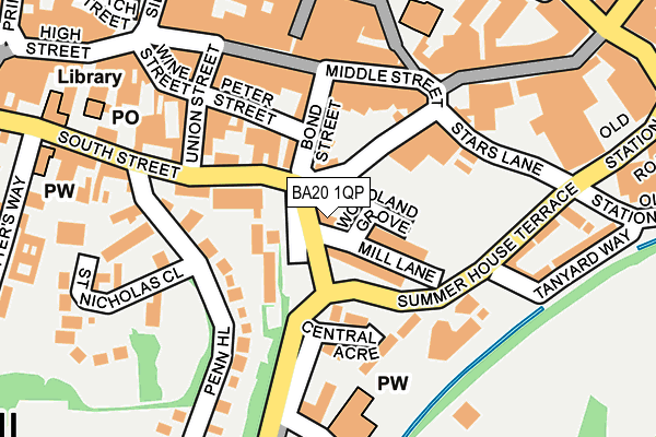 BA20 1QP map - OS OpenMap – Local (Ordnance Survey)