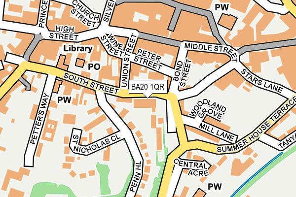 BA20 1QR map - OS OpenMap – Local (Ordnance Survey) BA20 1QR map - OS OpenMap – Local (Ordnance Survey)
