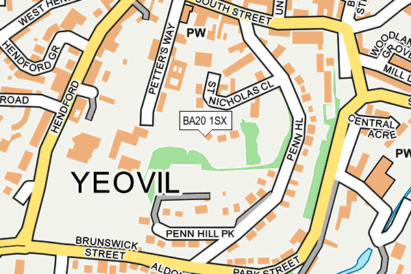 BA20 1SX map - OS OpenMap – Local (Ordnance Survey) BA20 1SX map - OS OpenMap – Local (Ordnance Survey)