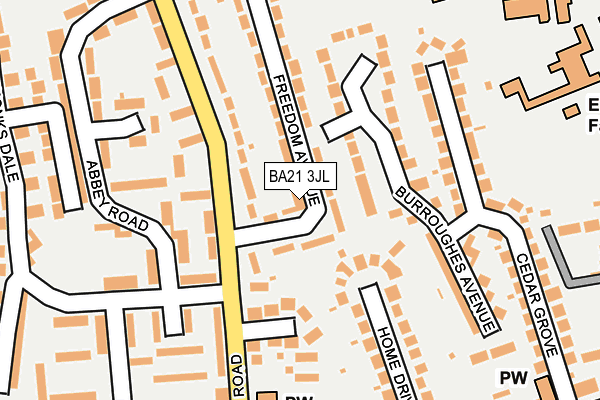 BA21 3JL map - OS OpenMap – Local (Ordnance Survey) BA21 3JL map - OS OpenMap – Local (Ordnance Survey)