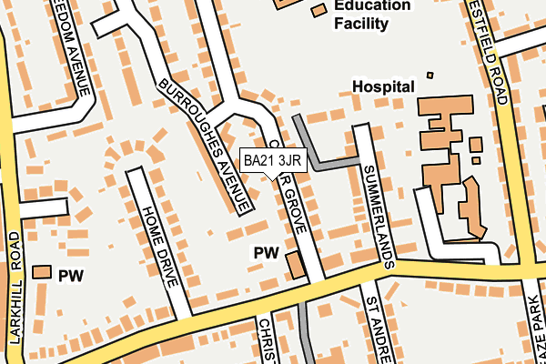 BA21 3JR map - OS OpenMap – Local (Ordnance Survey) BA21 3JR map - OS OpenMap – Local (Ordnance Survey)