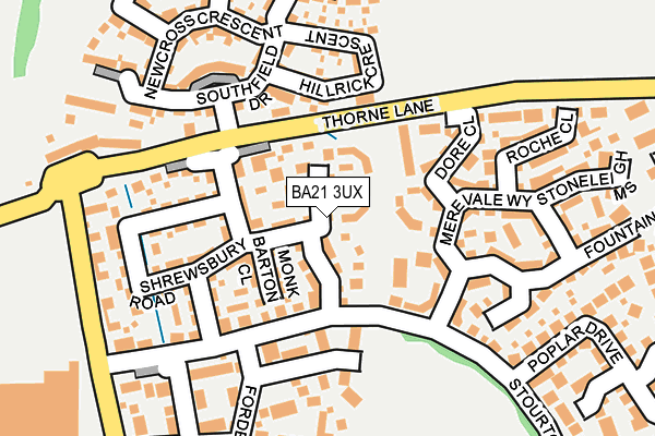 BA21 3UX map - OS OpenMap – Local (Ordnance Survey) BA21 3UX map - OS OpenMap – Local (Ordnance Survey)
