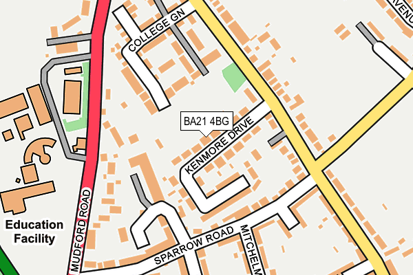 BA21 4BG map - OS OpenMap – Local (Ordnance Survey) BA21 4BG map - OS OpenMap – Local (Ordnance Survey)
