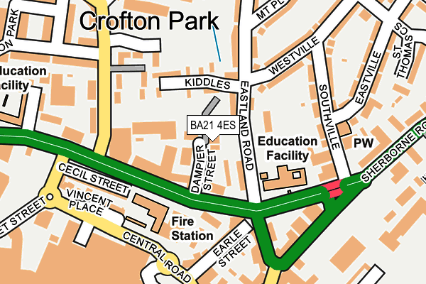 BA21 4ES map - OS OpenMap – Local (Ordnance Survey)