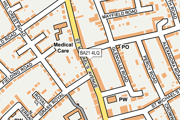 BA21 4LQ map - OS OpenMap – Local (Ordnance Survey) BA21 4LQ map - OS OpenMap – Local (Ordnance Survey)