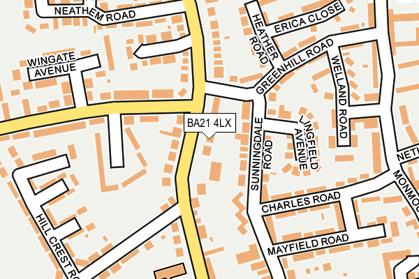 BA21 4LX map - OS OpenMap – Local (Ordnance Survey) BA21 4LX map - OS OpenMap – Local (Ordnance Survey)