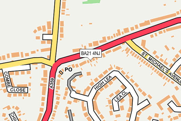 BA21 4NJ map - OS OpenMap – Local (Ordnance Survey) BA21 4NJ map - OS OpenMap – Local (Ordnance Survey)