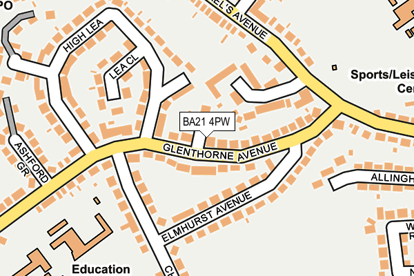 BA21 4PW map - OS OpenMap – Local (Ordnance Survey) BA21 4PW map - OS OpenMap – Local (Ordnance Survey)
