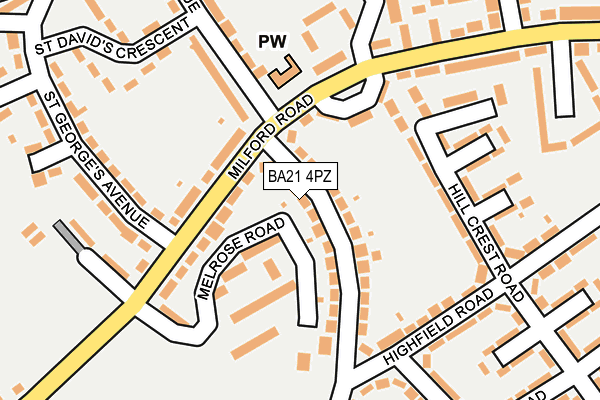 BA21 4PZ map - OS OpenMap – Local (Ordnance Survey) BA21 4PZ map - OS OpenMap – Local (Ordnance Survey)